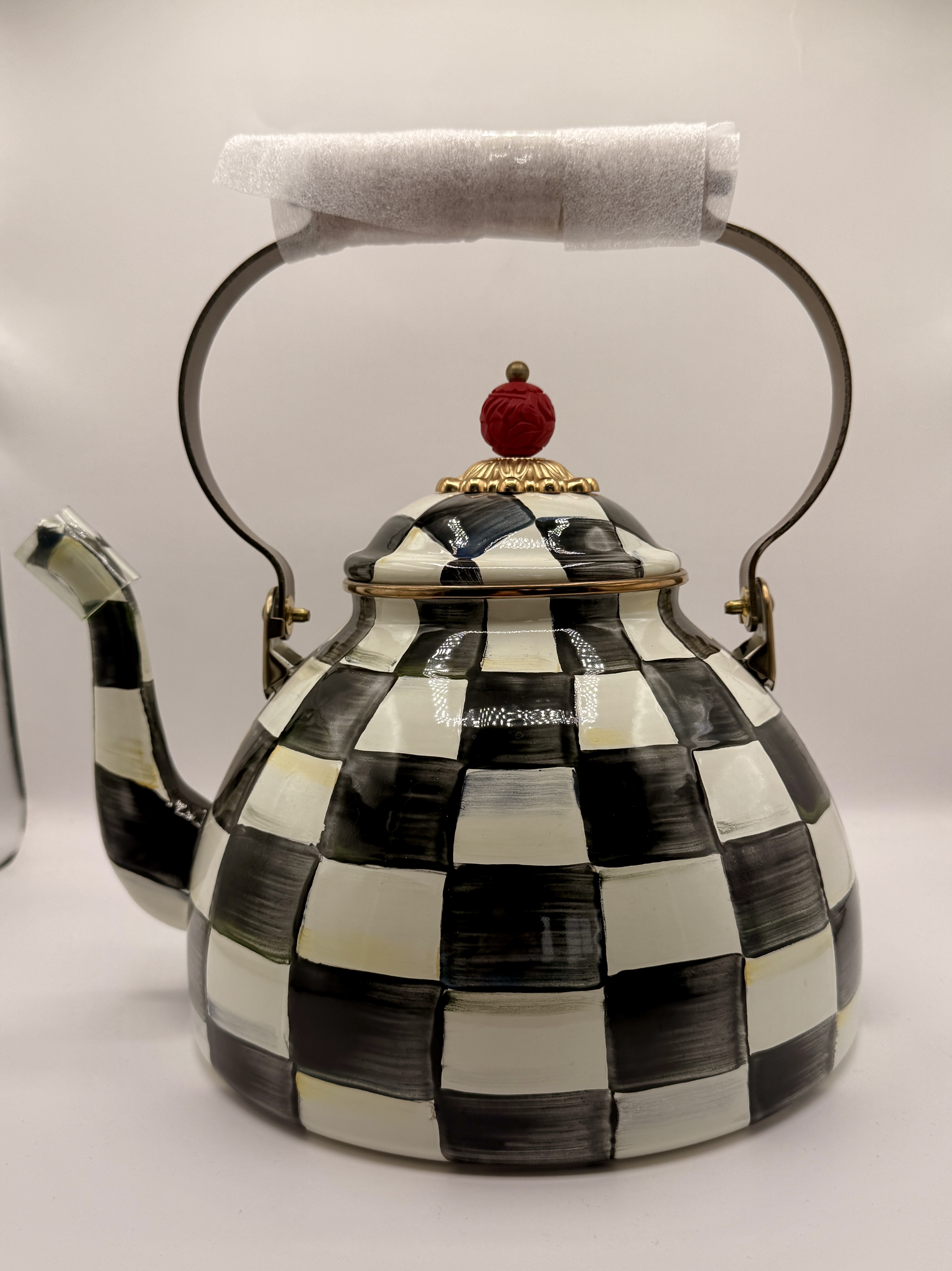 MacKenzie-Childs Courtly Check Tea Kettle - 3Qt